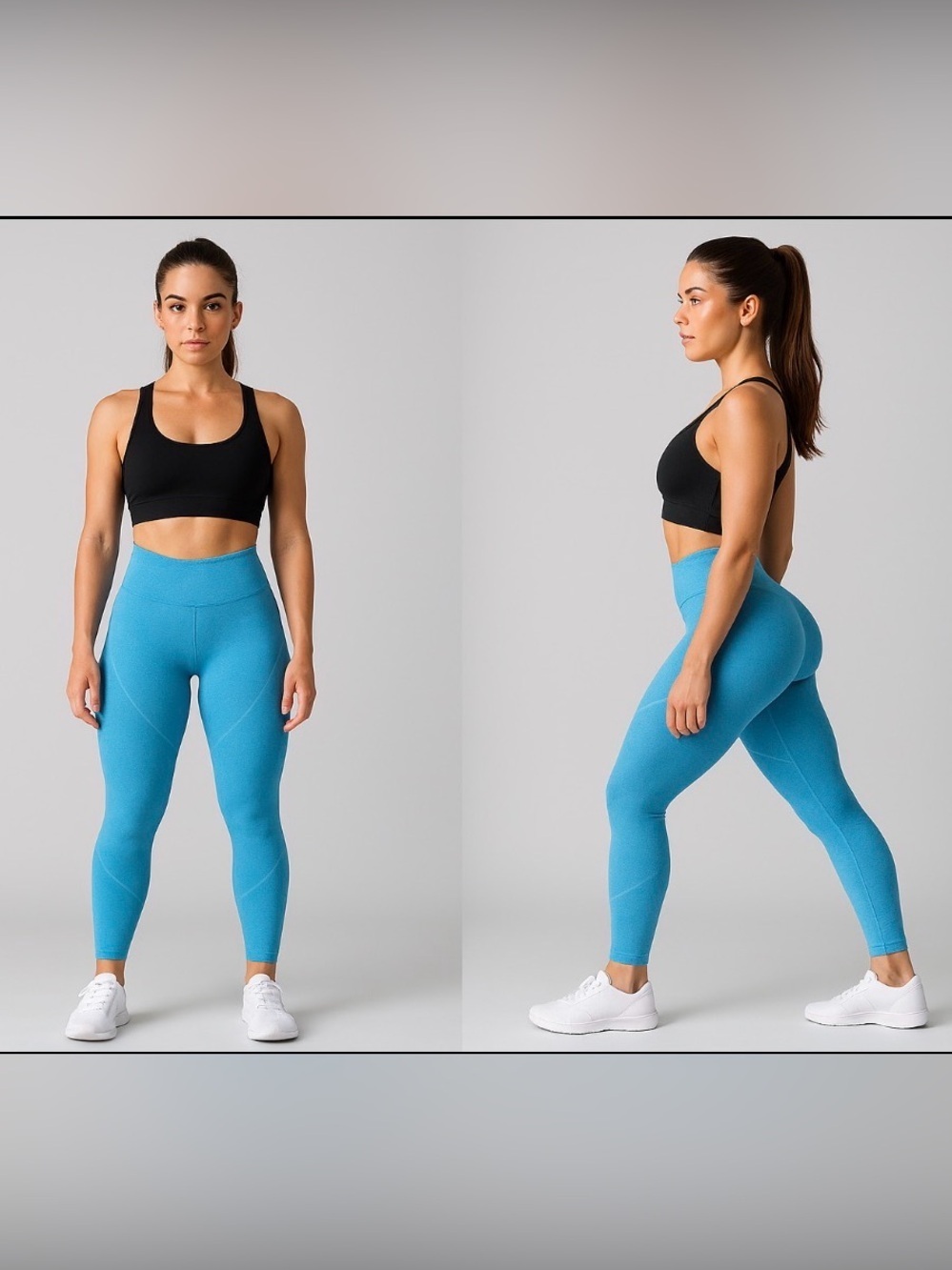 Alphalete OG Revival Leggings cayman blue, Size small